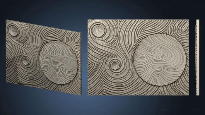 3D model Panel with circles and lines on the wall version1 (STL)