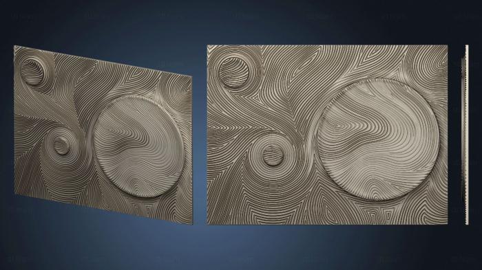 Panel with circles and lines on the wall version2