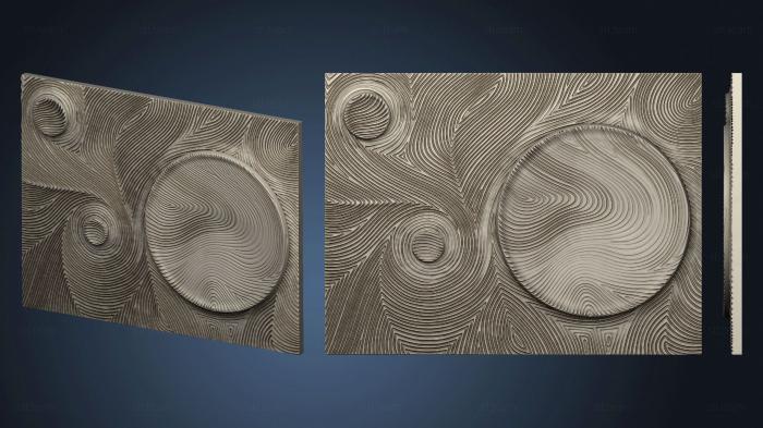 Panel with circles and lines on the wall version3