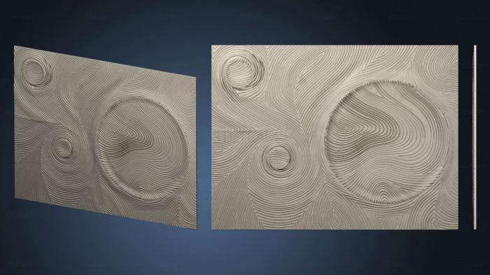 3D model Panel with circles and lines on the wall version4 (STL)