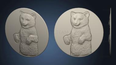 3D model Bear cub for stamp version 1 (STL)