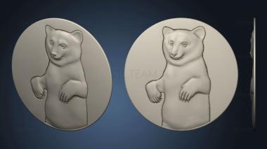 3D model Bear cub for the stamp (STL)