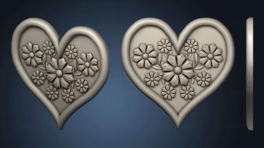 3D model Flowers inside the heart (STL)