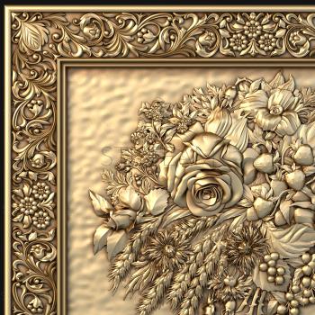 3D model Framed flower bouquet (STL)