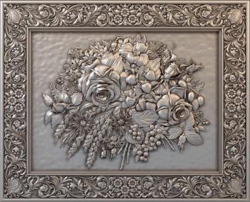 3D model Framed flower bouquet (STL)