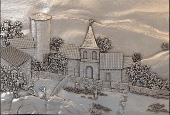 3D модель Деревня в горах-2 (STL)