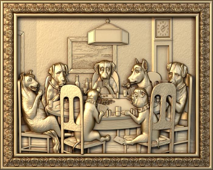 3D model Dogs playing cards (STL)