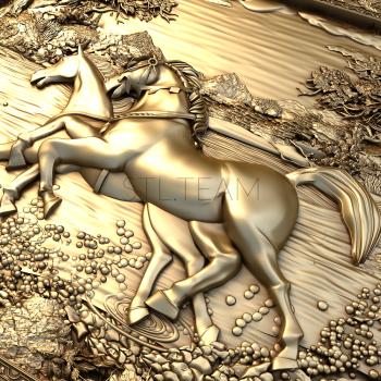 3D модель Пара лошадей природа (STL)
