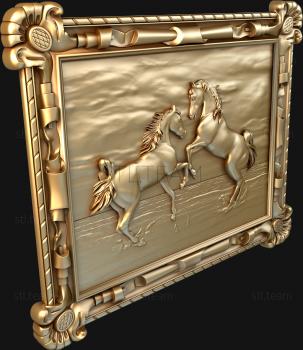 3D model A pair of horses near the water (STL)