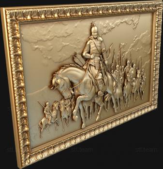 3D model Warrior on a horse (STL)