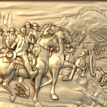 3D model Battle of the horsemen (STL)