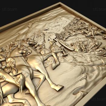 3D model Battle of the horsemen (STL)