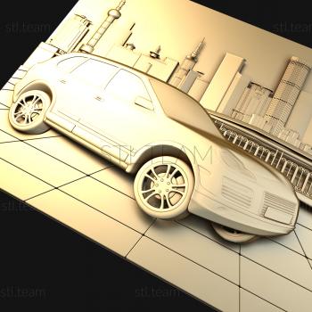 3D model A car in a megapolis (STL)