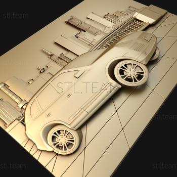 3D model A car in a megapolis (STL)