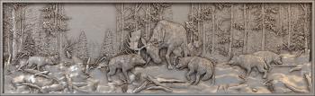 3D model Moose and wolves (STL)