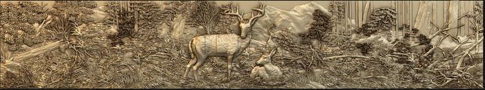 3D model A pair of deer (STL)