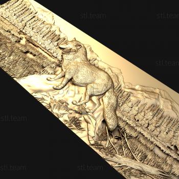 3D модель Лиса на камне (STL)