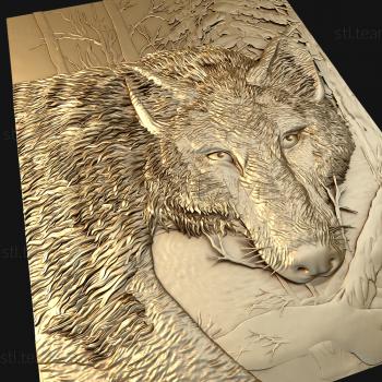3D model The wolf's face (STL)