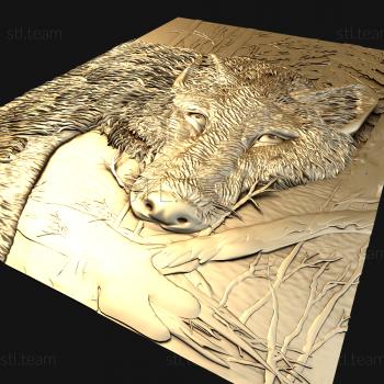 3D model The wolf's face (STL)