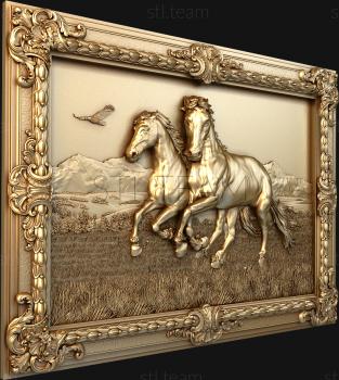 3D модель Пара лошадей (STL)