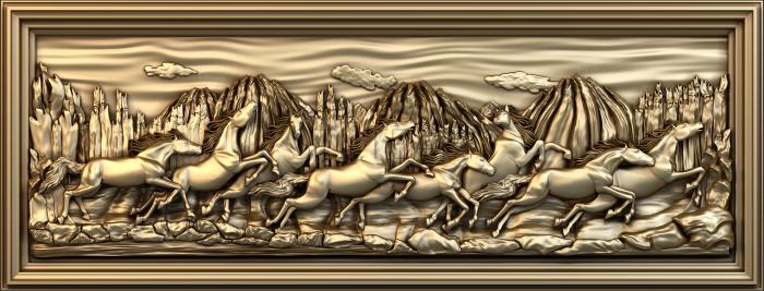 3D модель  табун лошадей (STL)