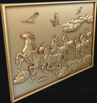 3D model Horses in the clouds (STL)