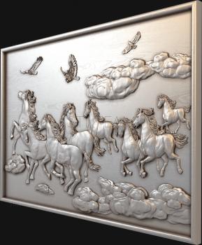3D модель Лошади в облаках (STL)