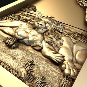 3D model The lion and the lioness (STL)