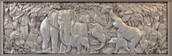 3D model Framed elephants (STL)