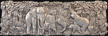 3D model Elephants (STL)