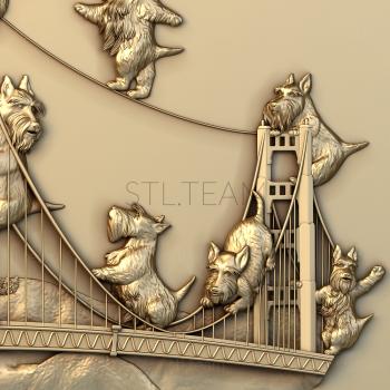 3D model Dogs on london bridge (STL)
