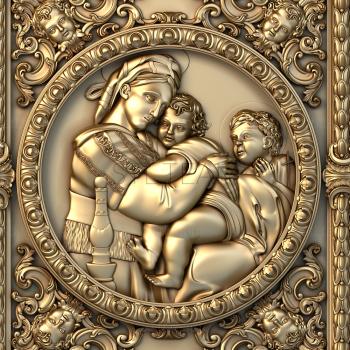 3D model Madonna and child and angel (STL)