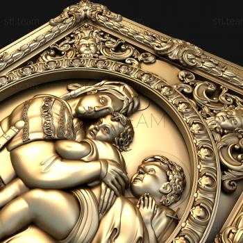 3D model Madonna and child and angel (STL)