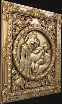 3D модель Мадонна с младенцем и ангел (STL)