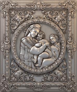 3D model Madonna and child and angel (STL)