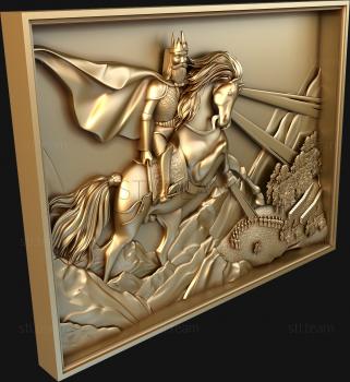 3D модель Воин на коне (STL)