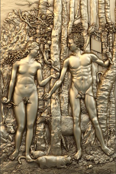 Панно художественные Адам и ева
