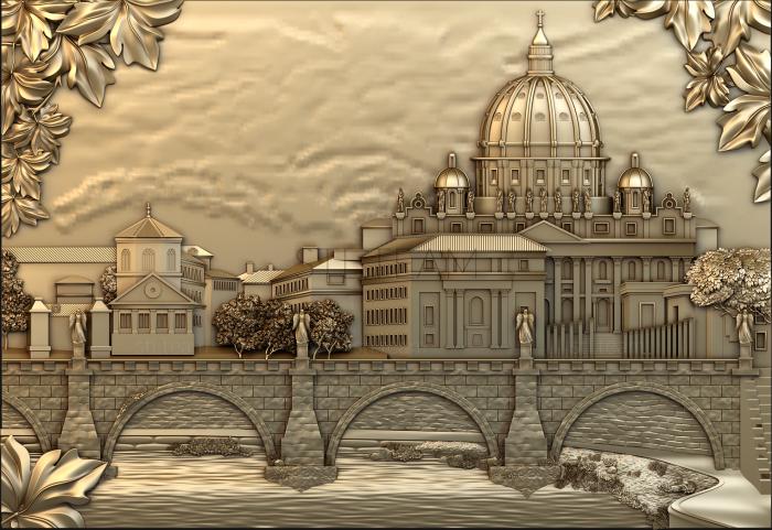Панно художественные Храм у моста