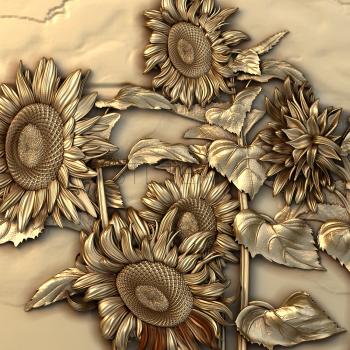 3D model Bouquet with sunflowers (STL)