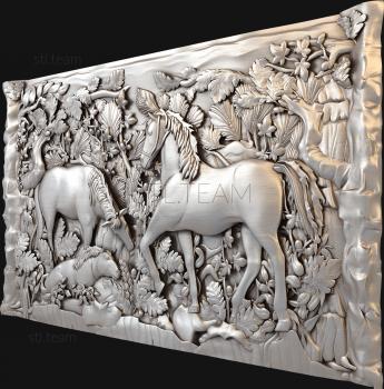 3D model Horses in the forest (STL)