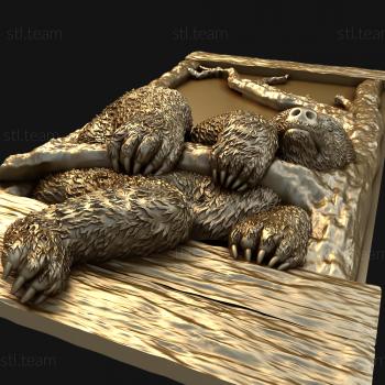 3D модель Медвежонок на ветке (STL)