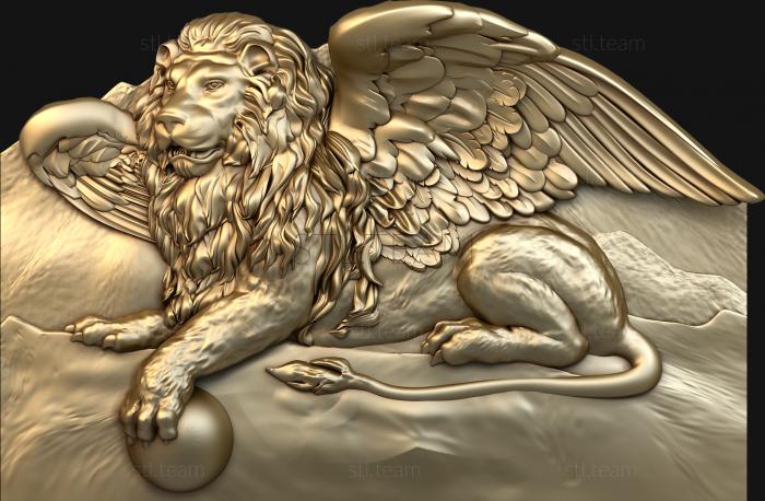 3D модель Крылатый лев (STL)