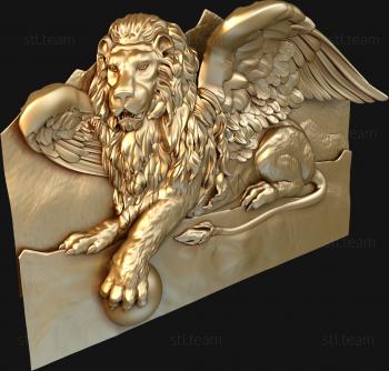 3D модель Крылатый лев (STL)