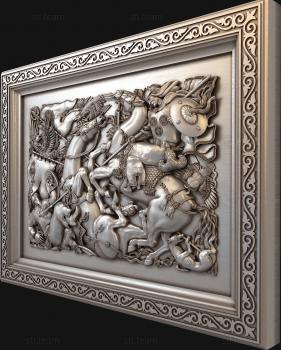 3D model Battle of the horsemen (STL)