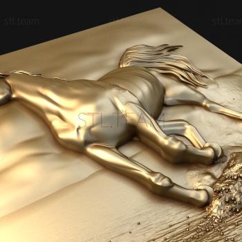 3D модель Конь скачет галопом (STL)