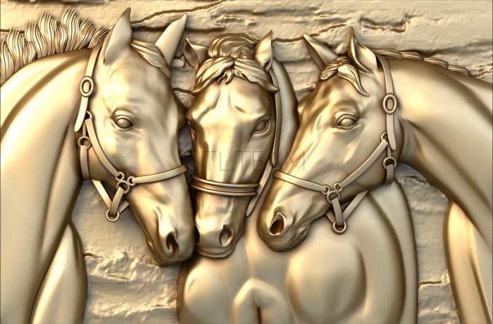 Панно художественные Три лошади