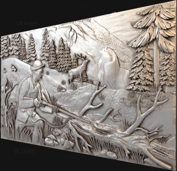 3D model Deer hunting (STL)