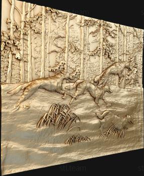 3D модель Гончие в лесу (STL)