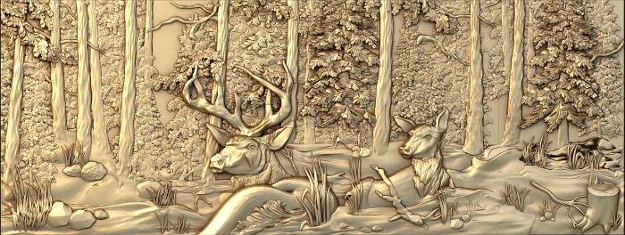 3D model Deer and doe (STL)