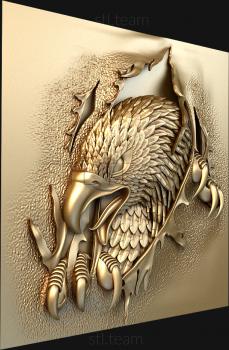 3D model The eagle tears the cloth (STL)